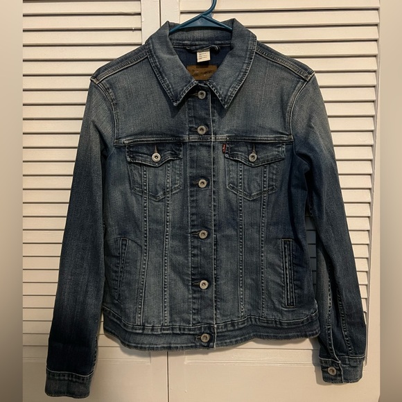 Levi’s Women’s Original Trucker Jean Jacket, Size Large - Picture 2 of 5